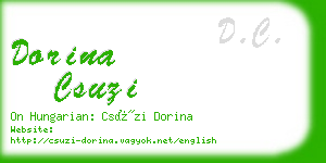 dorina csuzi business card